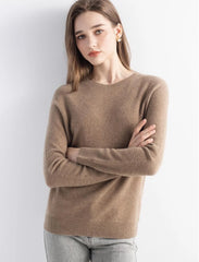 Chanyarn Women's 100% Merino Wool 2025 Fall Winter First-Line Ready to Wear Long Sleeve Seamless Knit Crewneck Sweater