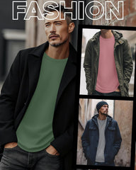 3 Pack Mens Long Sleeve Thermal Shirts Crew Neck Tops