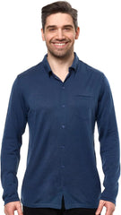 100% Merino Wool Button Up Shirt Men - Long & Short Sleeve Breathable