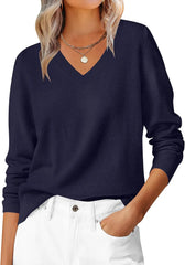 ANRABESS Women’s Fall Long Sleeve V Neck Light Sweaters