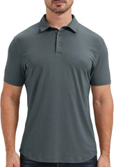 netdraw Men's Ultra Soft Bamboo Viscose Polo Curved Hem S-3XL