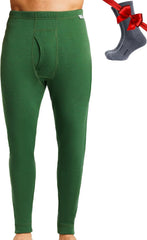 100% Merino Wool Base Layer Mens Pants - Thermal Underwear Long Johns