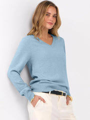 ANRABESS Women’s Fall Long Sleeve V Neck Light Sweaters
