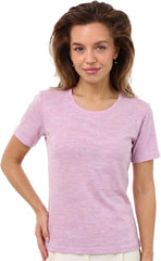100% Merino Wool Shirt Women - Short Sleeve Tee Base Layer Top Undershirt