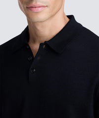 Men's Merino Knit Long Sleeve Polo