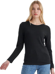 100% Merino Wool Base Layer Women Soft Thermal Long Sleeve Everyday Shirt