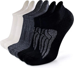 Busy Socks Merino Wool Compression Support Ankle Running Hiking Socks for Men Women, Soft Thick Cushion Tab Socks 3/6 Pairs