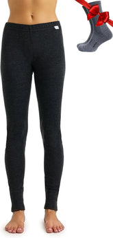 100% Merino Wool Base Layer Women Pants - Thermal Leggings Underwear