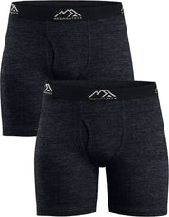 100% Merino Wool Underwear Mens - 1-2 Pack Boxer Briefs for Men 17.5um