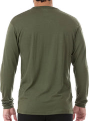100% Merino Wool - Men's Long Sleeve Crew Shirt - Thermal Base Layer