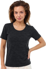 100% Merino Wool Shirt Women - Short Sleeve Tee Base Layer Top Undershirt
