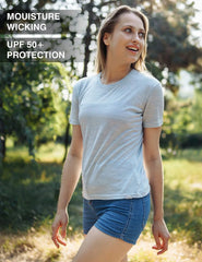 100% Merino Wool Shirt Women - Short Sleeve Tee Base Layer Top Undershirt