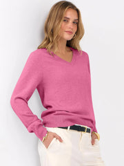 ANRABESS Women’s Fall Long Sleeve V Neck Light Sweaters