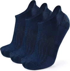 Busy Socks Merino Wool Compression Support Ankle Running Hiking Socks for Men Women, Soft Thick Cushion Tab Socks 3/6 Pairs