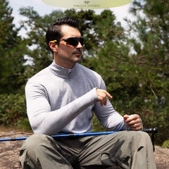 100% Merino Wool Base Layer for Men Long Sleeve Crew Neck Thermal Shirt