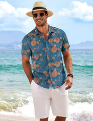 COOFANDY Men's Linen Shirts Short Sleeve Casual Shirts Button Down Shirt for Men Beach Summer Wedding Shirt
