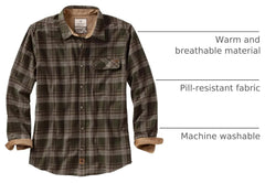 Legendary Whitetails Mens Flannel Long Sleeve Button Down 100% Cotton Shirt