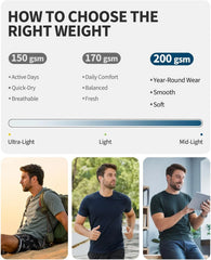 Merino Protect 100% Merino Wool V-Neck T Shirts for Men Odor Resistance Base Layer Hiking Travel T-Shirt Soft Undershirt