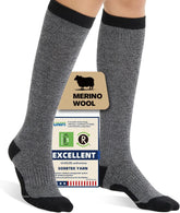 Merino Wool Compression Socks for Women Men 15-20 mmHg for flying