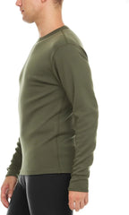 100% Merino Wool - Men's Long Sleeve Crew Shirt - Thermal Base Layer