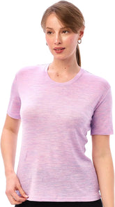 100% Merino Wool Shirt Women - Short Sleeve Tee Base Layer Top Undershirt | Lightweight, Breathable Merino Wool T-Shirt, Naturally Odor-Resistant, Soft, Moisture-Wicking, Hiking, Outdoor