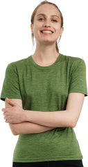100% Merino Wool Shirt Women - Short Sleeve Tee Base Layer Top Undershirt