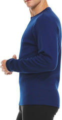 100% Merino Wool - Men's Long Sleeve Crew Shirt - Thermal Base Layer