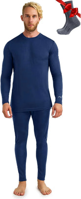 100% Merino Wool Base Layer Men Set - Thermal Underwear for Men Long Johns