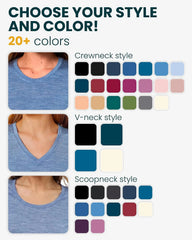100% Merino Wool Shirt Women - Short Sleeve Tee Base Layer Top Undershirt