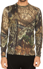 100% Merino Wool - Men's Long Sleeve Crew Shirt - Thermal Base Layer