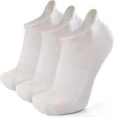 Busy Socks Merino Wool Compression Support Ankle Running Hiking Socks for Men Women, Soft Thick Cushion Tab Socks 3/6 Pairs
