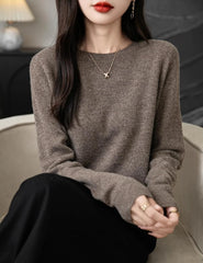 Chanyarn Women's 100% Merino Wool 2025 Fall Winter First-Line Ready to Wear Long Sleeve Seamless Knit Crewneck Sweater