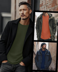 3 Pack Mens Long Sleeve Thermal Shirts Crew Neck Tops