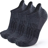 Busy Socks Merino Wool Compression Support Ankle Running Hiking Socks for Men Women, Soft Thick Cushion Tab Socks 3/6 Pairs