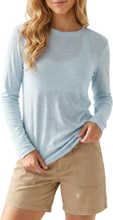 Merino Wool Shirt Women Lightweight Breathable Basic Tees Long Sleeve Sun Protection Shirts