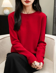 Chanyarn Women's 100% Merino Wool 2025 Fall Winter First-Line Ready to Wear Long Sleeve Seamless Knit Crewneck Sweater