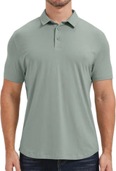 netdraw Men's Ultra Soft Bamboo Viscose Polo Curved Hem S-3XL