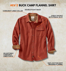 Legendary Whitetails Mens Flannel Long Sleeve Button Down 100% Cotton Shirt