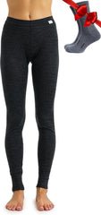 100% Merino Wool Base Layer Women Pants - Thermal Leggings Underwear