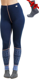 100% Merino Wool Base Layer Women Pants - Thermal Leggings Underwear