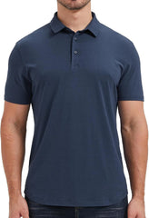 netdraw Men's Ultra Soft Bamboo Viscose Polo Curved Hem S-3XL
