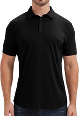 netdraw Men's Ultra Soft Bamboo Viscose Polo Curved Hem S-3XL