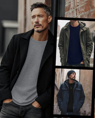3 Pack Mens Long Sleeve Thermal Shirts Crew Neck Tops