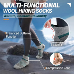 Anlisim Merino Wool Ankle Running Hiking Socks for Women and Men
