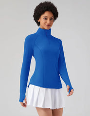 LOMON Women Long Sleeve Shirts Sun Protection 1/4 Zip Summer Quick Dry Hiking Shirts Quarter Zip Pullover for Women
