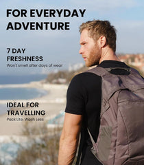 100% Merino Wool T-Shirt Men - Base Layer Top Undershirt with Hiking Socks