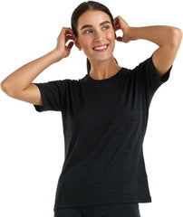 100% Merino Wool Shirt Women - Short Sleeve Tee Base Layer Top Undershirt