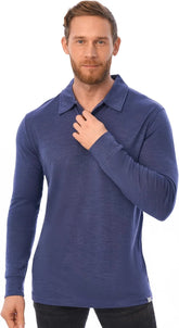 100% Merino Wool Polo Shirt Men - Short & Long Sleeve Shirt Base Later