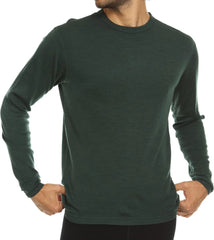 100% Merino Wool - Men's Long Sleeve Crew Shirt - Thermal Base Layer