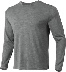 100% Merino Wool Base Layer for Men Long Sleeve Crew Neck Thermal Shirt